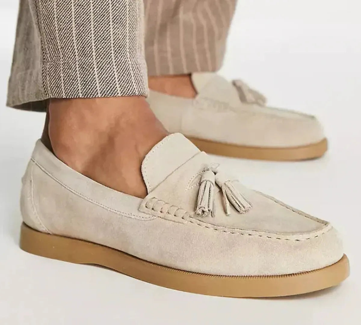 Suede men's moccasins – stylish design
