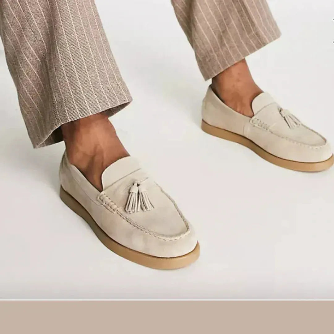 Suede men's moccasins – stylish design
