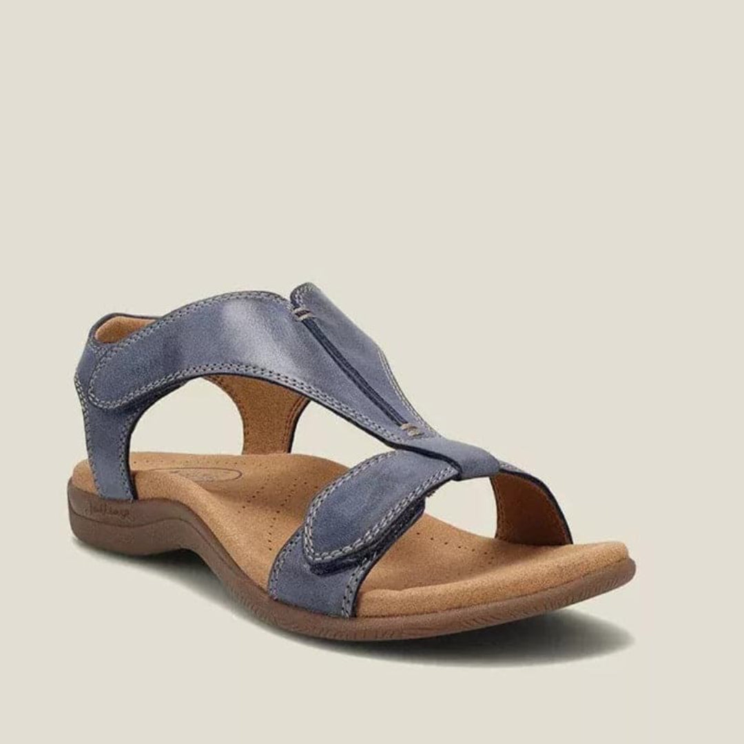 T-strap sandals with adjustable closure