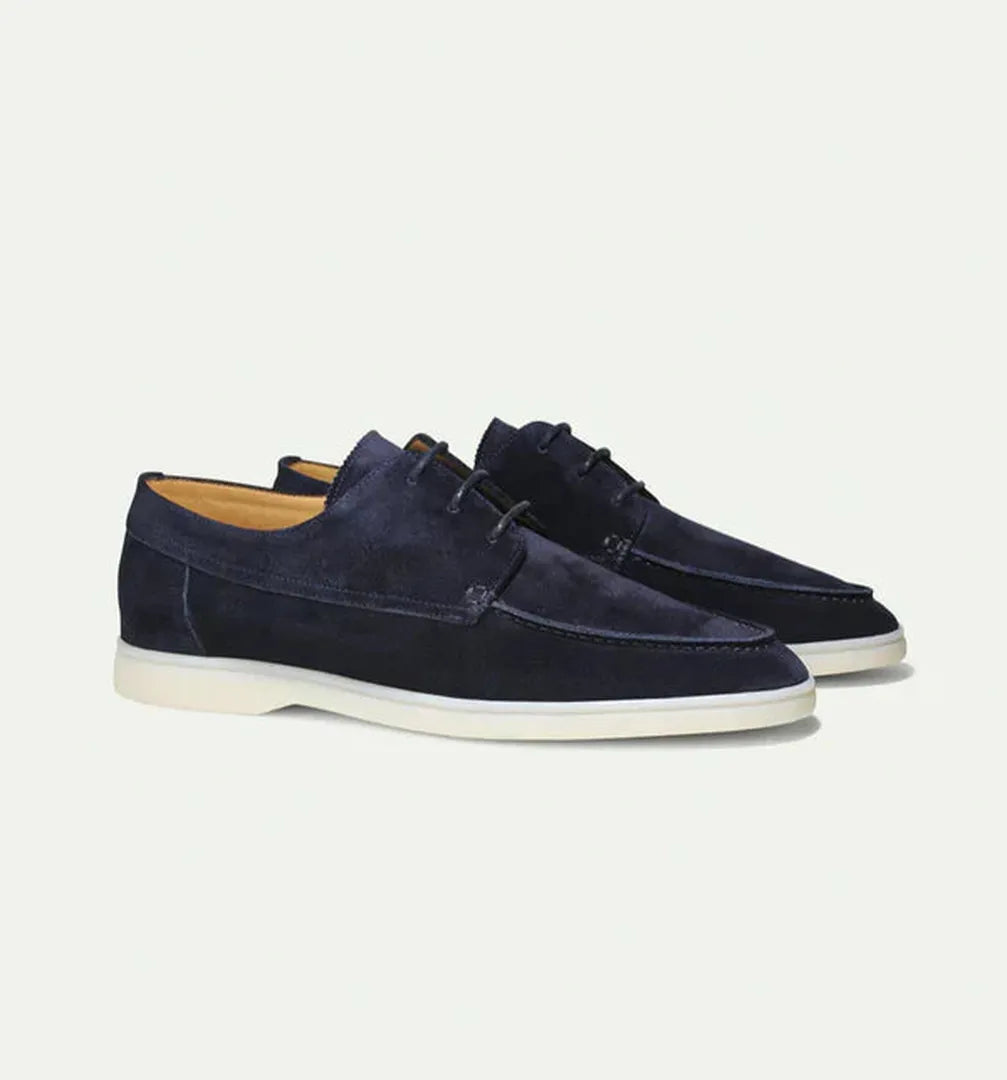 Leather lace-up moccasins