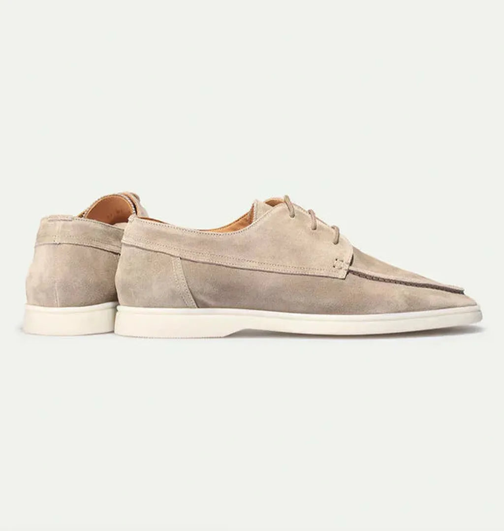 Leather lace-up moccasins